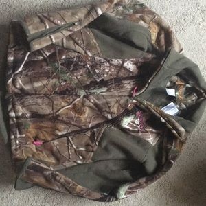 Scentlok camo accent pink coat
